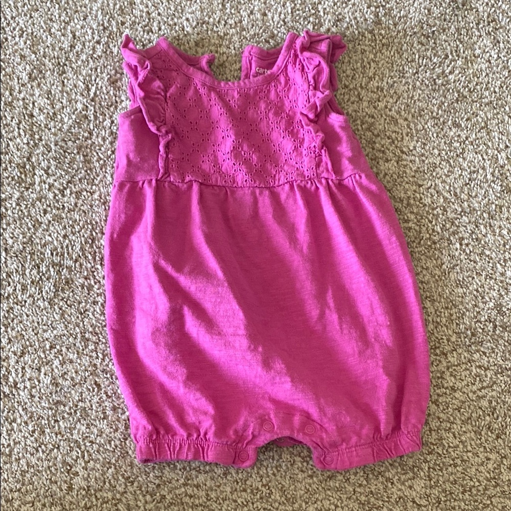 Carter's Pink Ruffled Romper